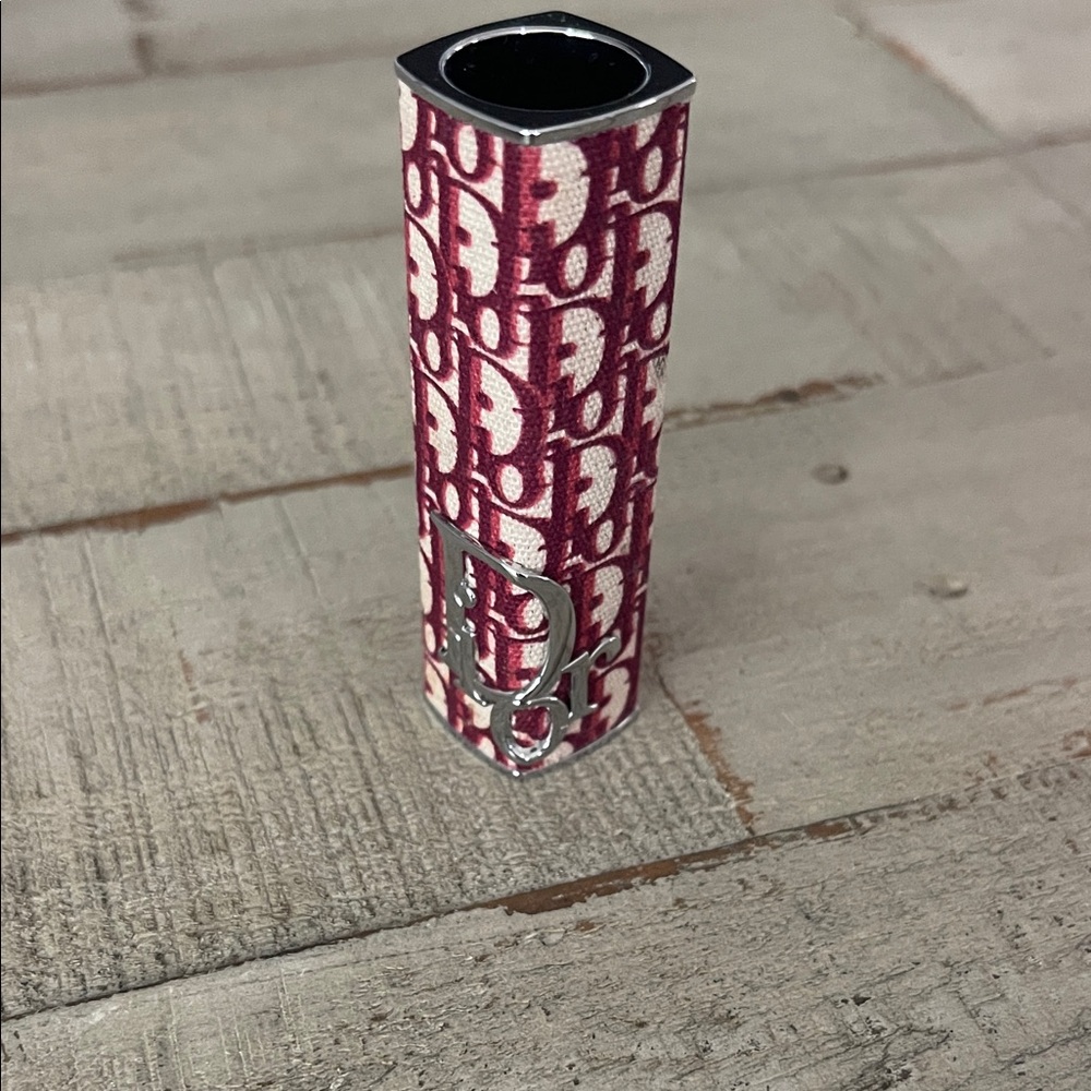 Dior Burgundy and Cream Lipstick Holder